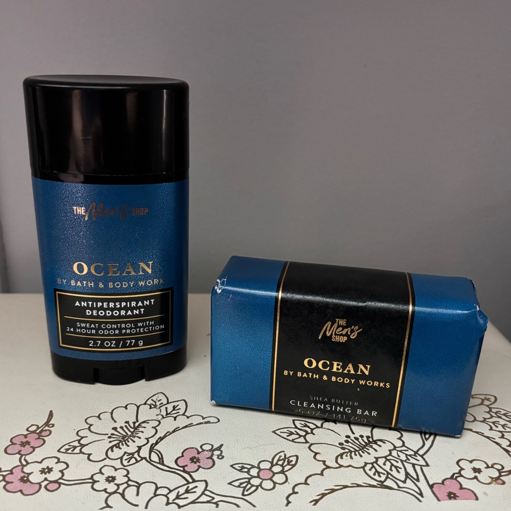 Ocean Antiperspirant Deodorant and Ocean Bar Soap by Bath & Bodyworks for Men